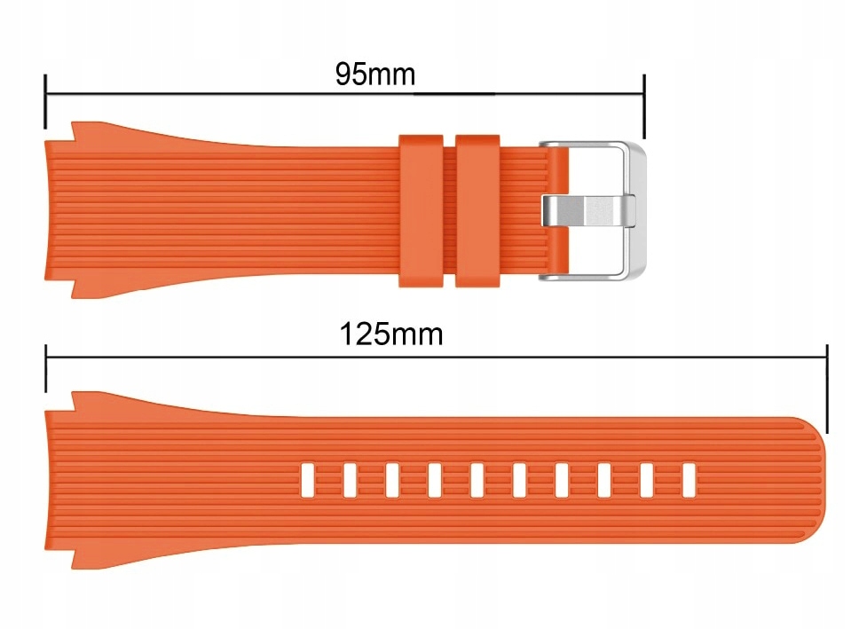 Оранжевый ремешок Samsung GALAXY WATCH 46 мм материал резина