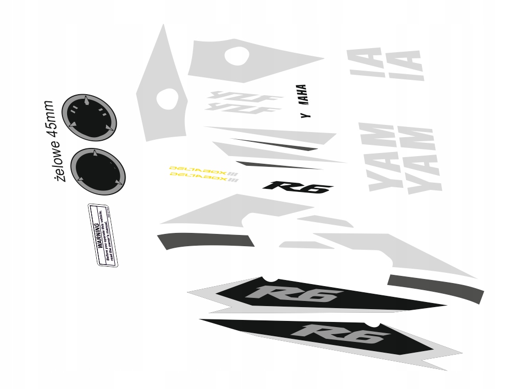 Наклейки YAMAHA YZF-R6 RJ-05 2003 YZF-600-R