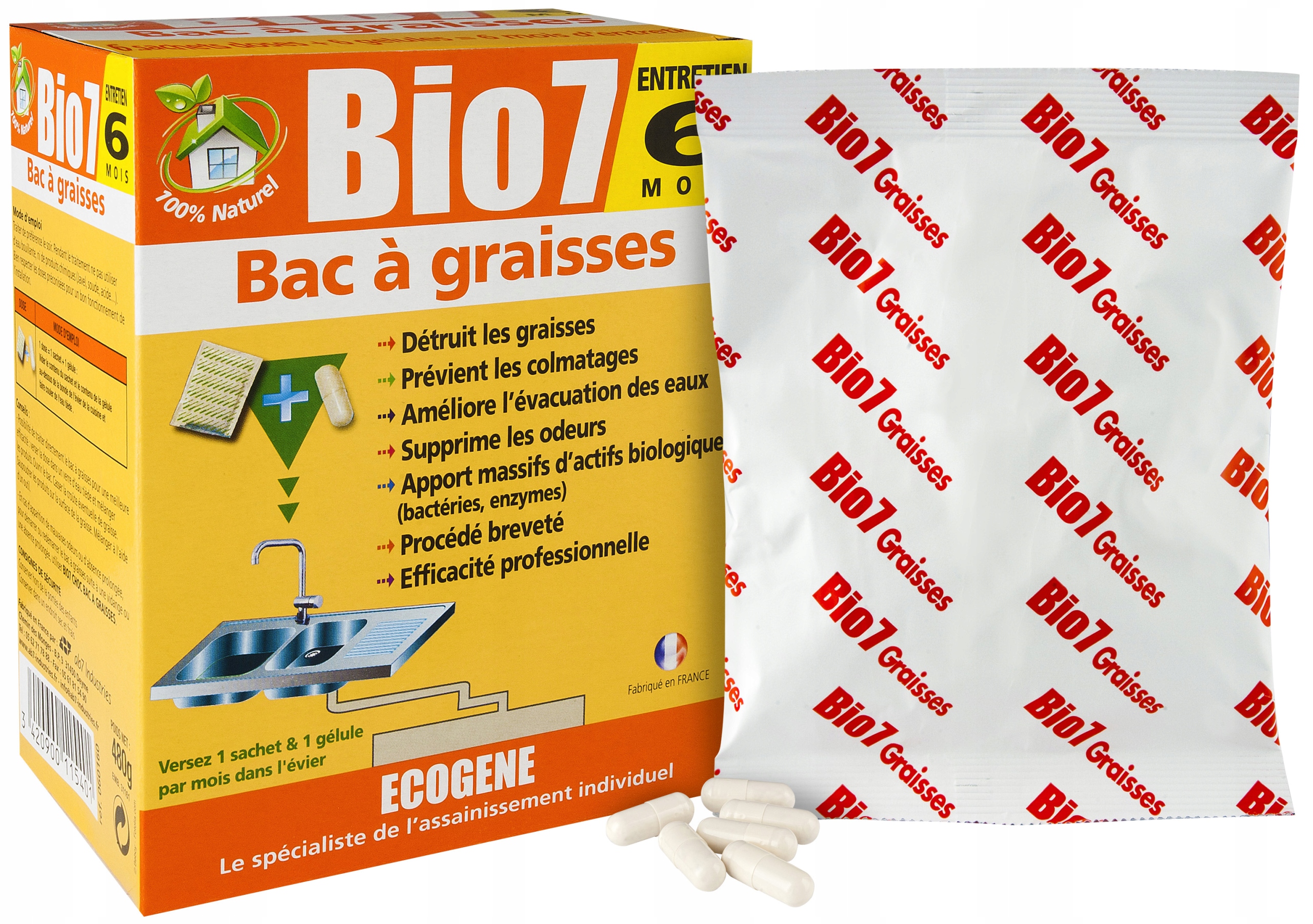 

Bio7 Tłuszcze 480 Graisses enzymy Bio 7 degradacja