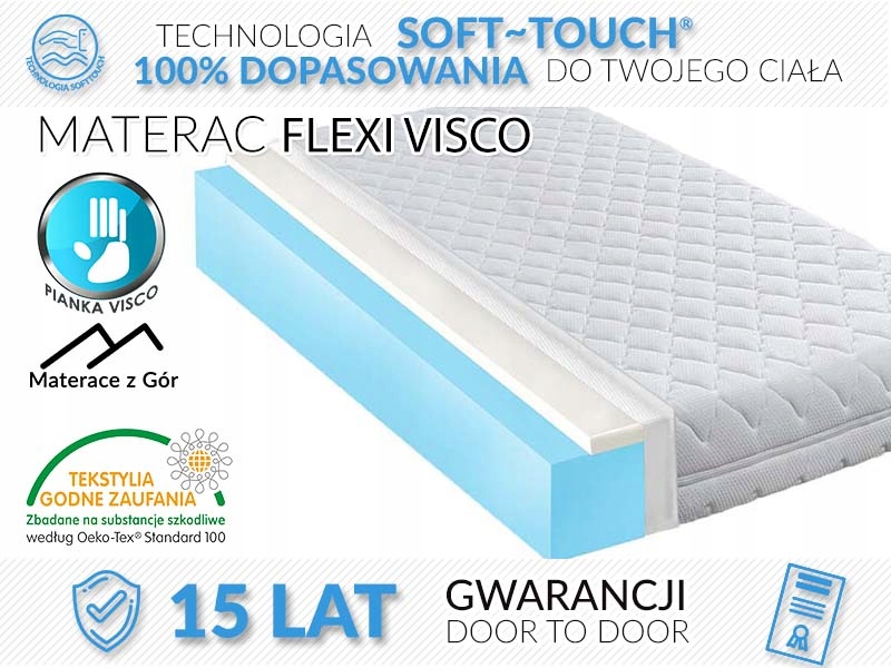 60X200 детский матрас из мягкой пены Visco код продукта flexi visco