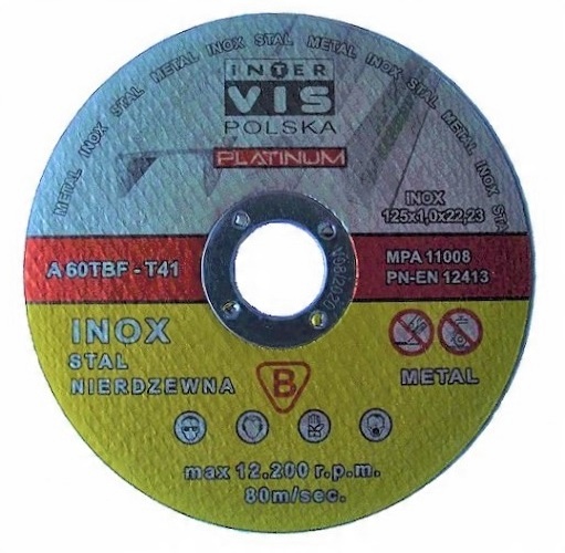 

Tarcza Do Cięcia Metalu 125x1 I -V Platinum 5 Szt.