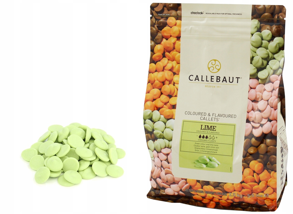 Czekolada Do Fontann fondue Limonkowa 2,5kg Belgia Callebaut