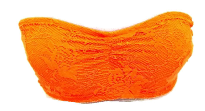 BERSHKA TOP M NEONOWY POMARAŃCZOWY