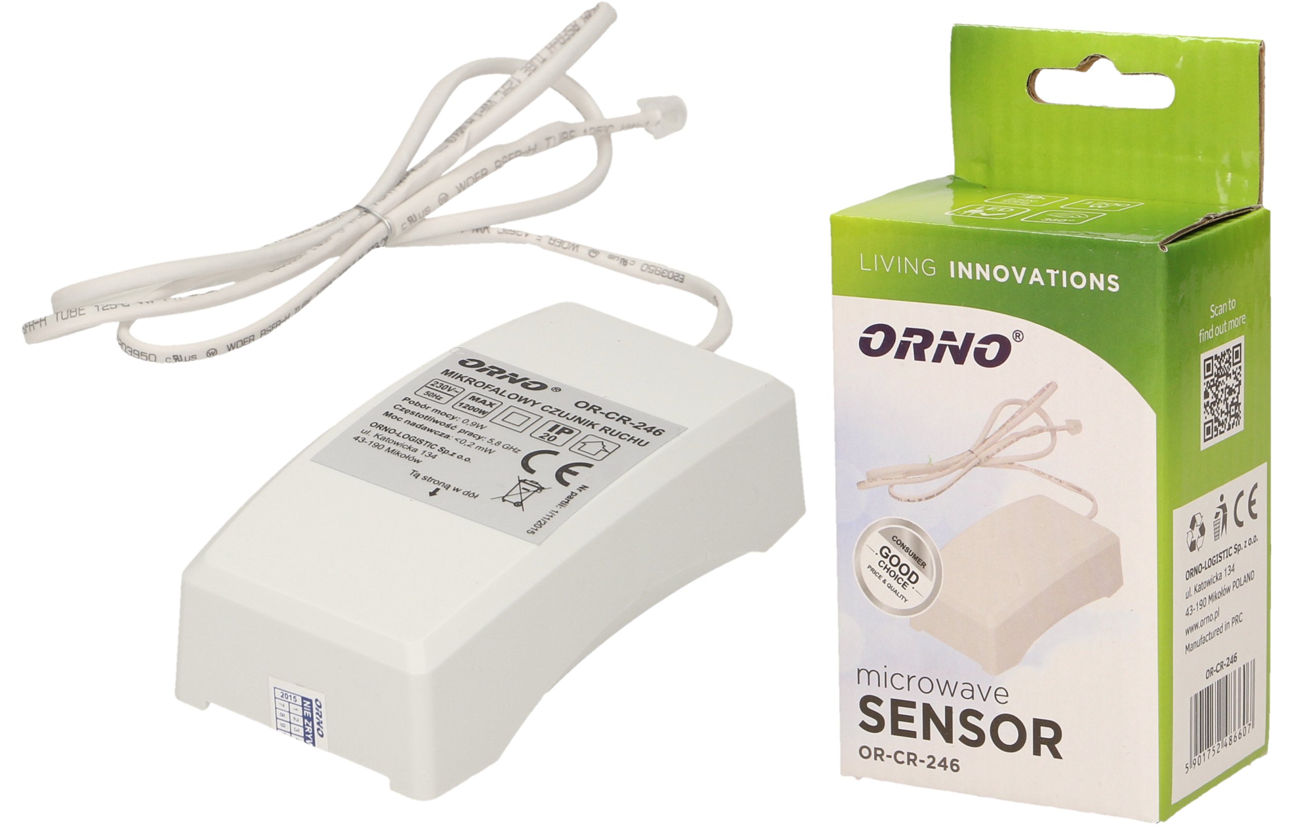 

Mikrofalowy Czujnik Ruchu Zmierzchu Led OR-CR-246