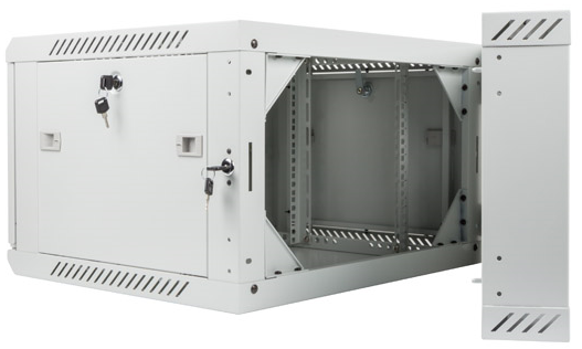 6U Szafa Rack wisząca 19" 600x600 Dwusekcyjna Szafka instalacyjna