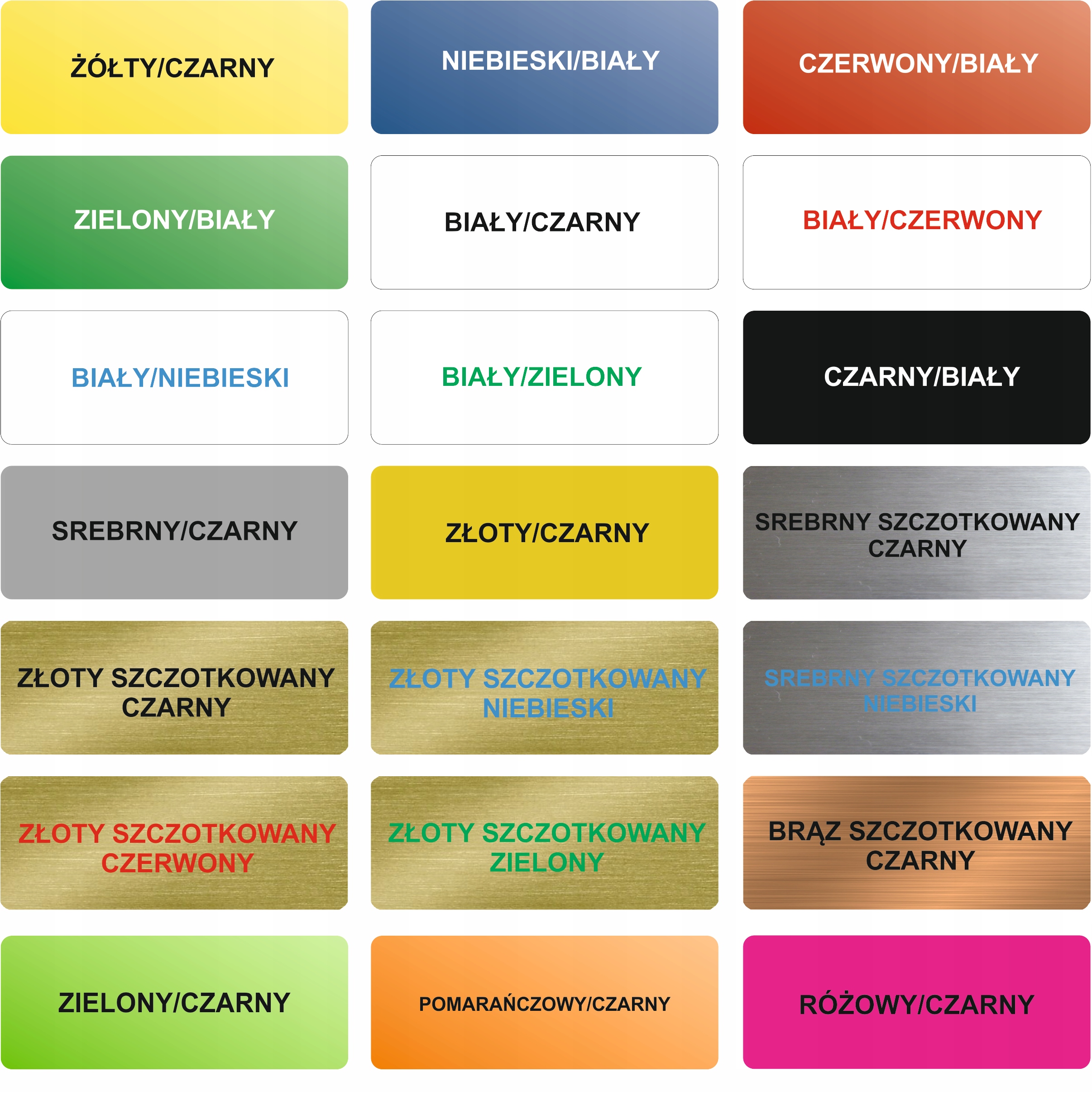 TABLICZKA INFORMACYJNA GRAWER DUŻO KOLORÓW Marka inny