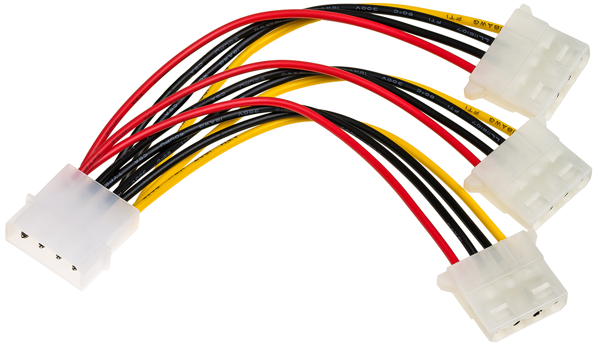 

Rozgałęziacz Adapter Zasilania z Molex na 3x Molex