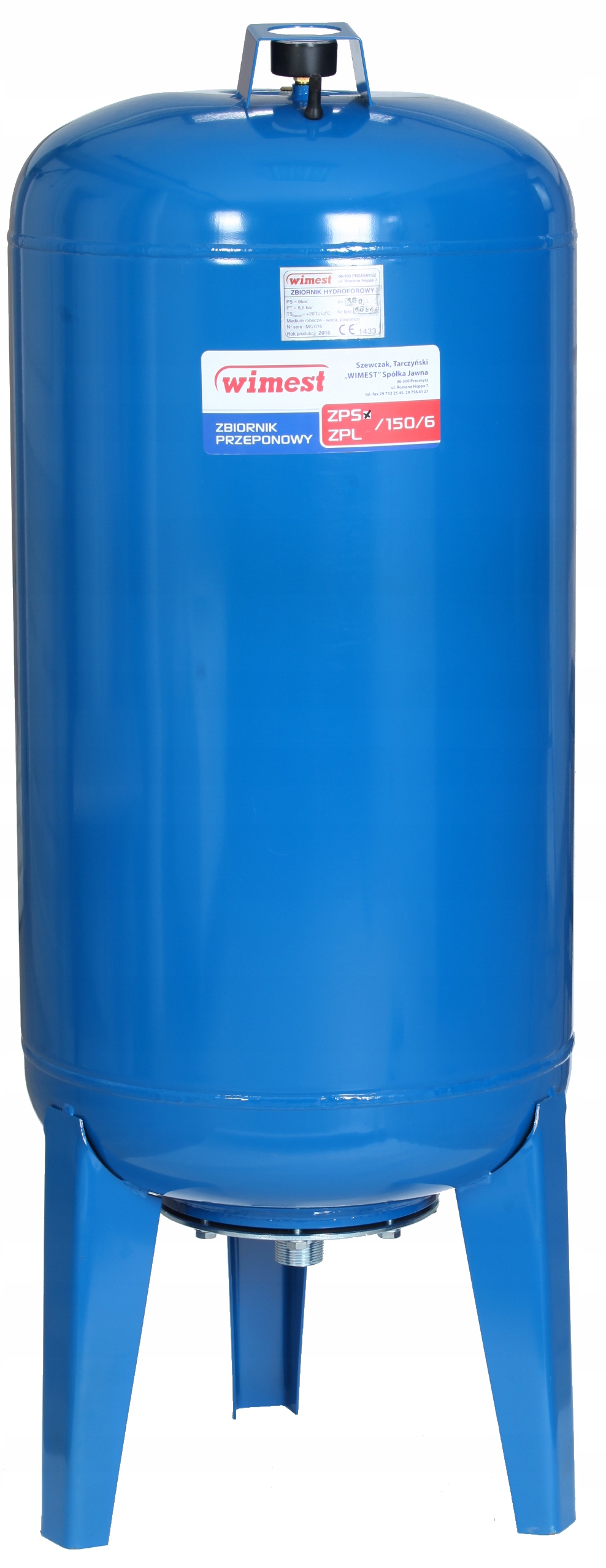 

Zbiornik Hydrofor 150L Przeponowy Pionowy Wimest