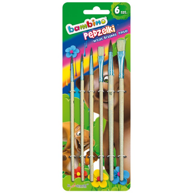 

Pędzle szkolne do malowania Bambino 6szt pedzelki