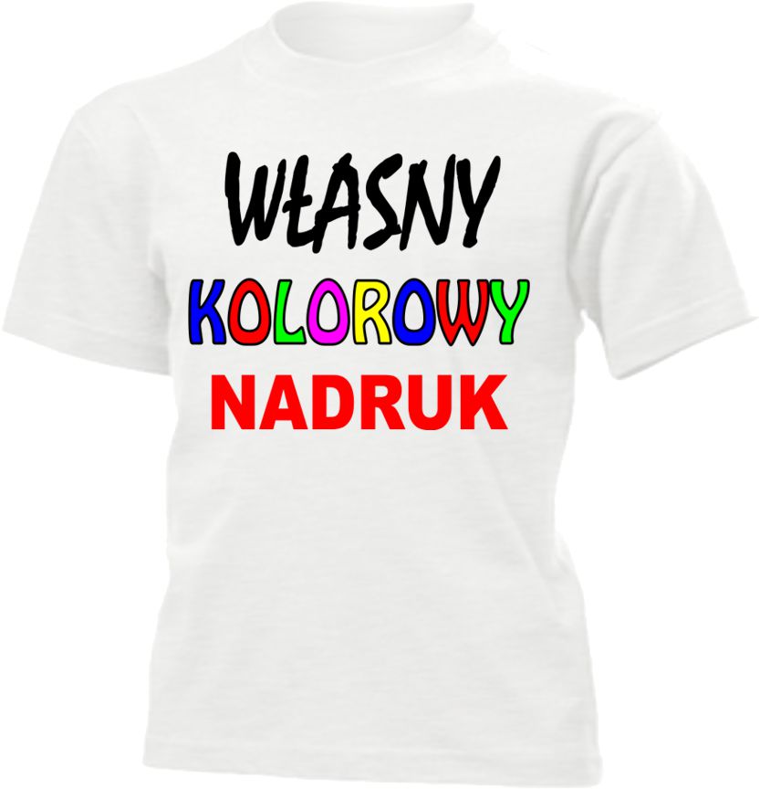 Koszulka Z Własnym Nadrukiem Dziecko Biała roz 164