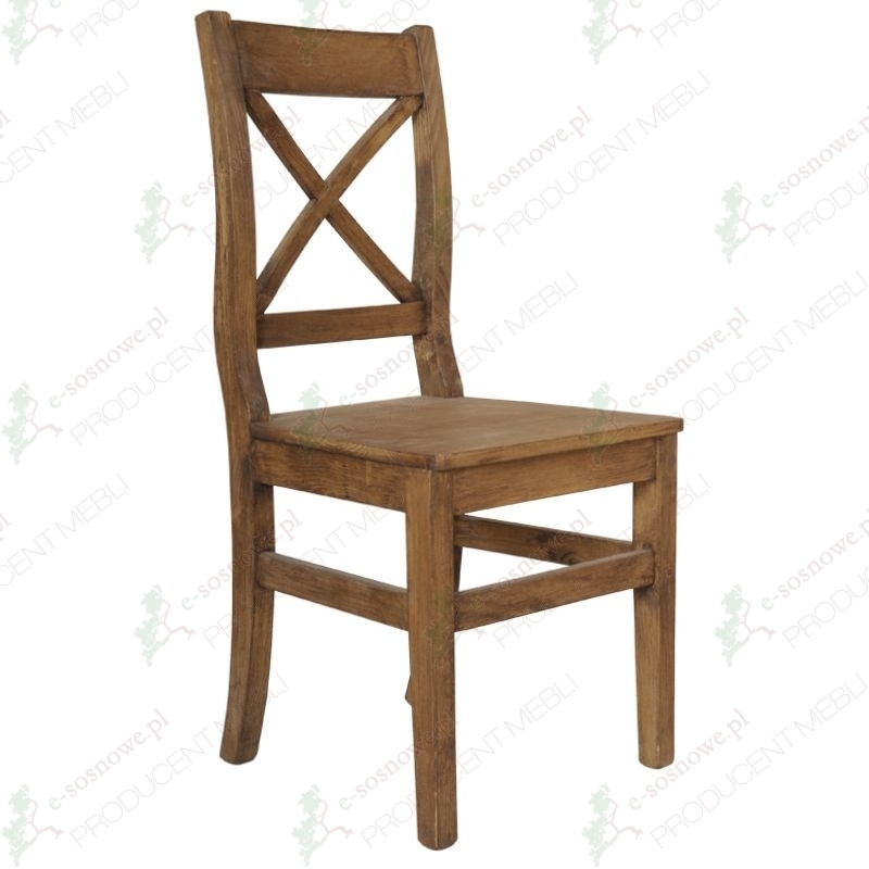 RETRO, drevená, voskovaná stolička z borovice