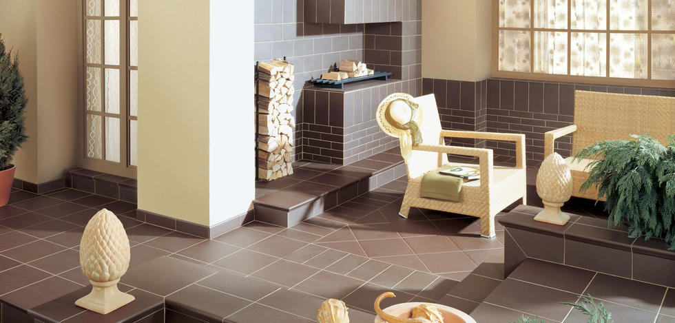 Płytka podłoga Natural brown stopnica33x33 Paradyż Typ klinkier