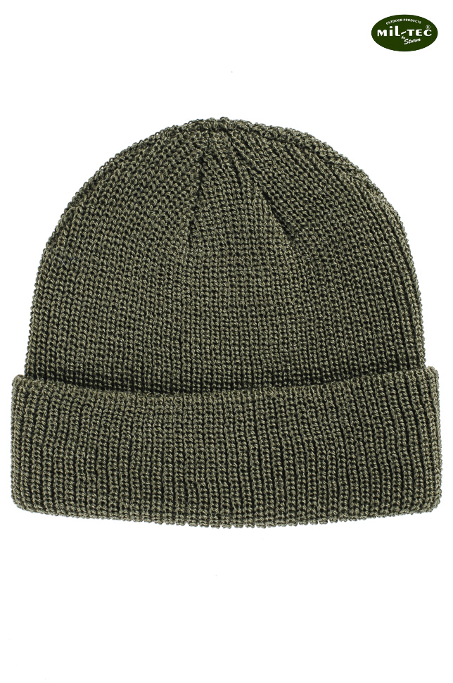 Ciepła CZAPKA ZIMOWA Watch Cap Wełniana - OLIV Cechy brak