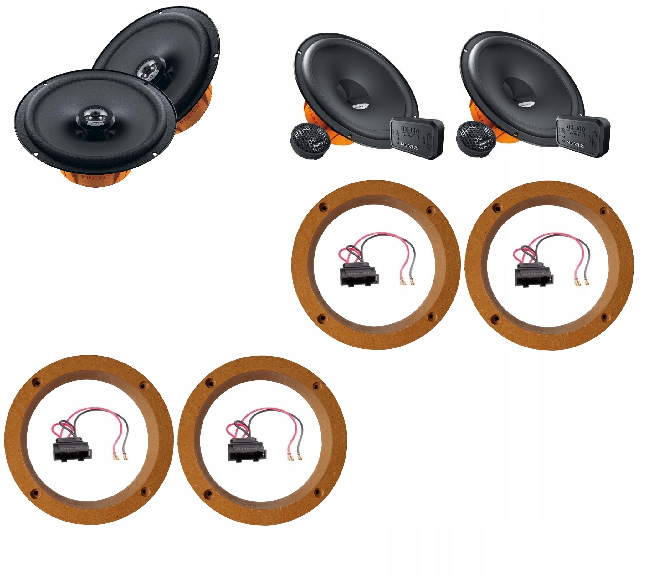 Hertz DCX Dsk 165.3 Reproduktory vzdialenosti 165 mm Vw Škoda Superb Seat Leon