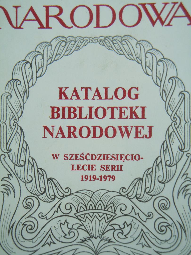 Katalog Biblioteki Narodowej 1919-1979 (bdb) (13668264690) | Książka ...