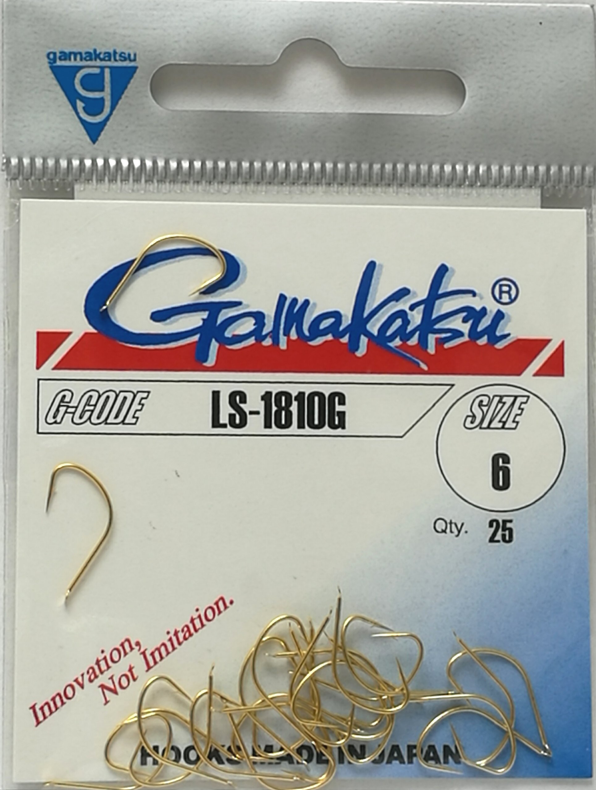 Gamakatsu Haczyki LS-1810G Japońskie Złote 25 sztuk Rozmiar 14