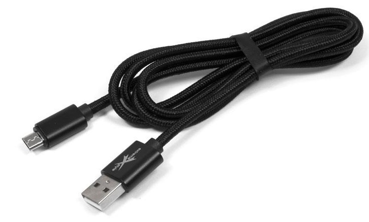 

Extreme Czarny Pleciony Przewód Usb na Micro 120cm