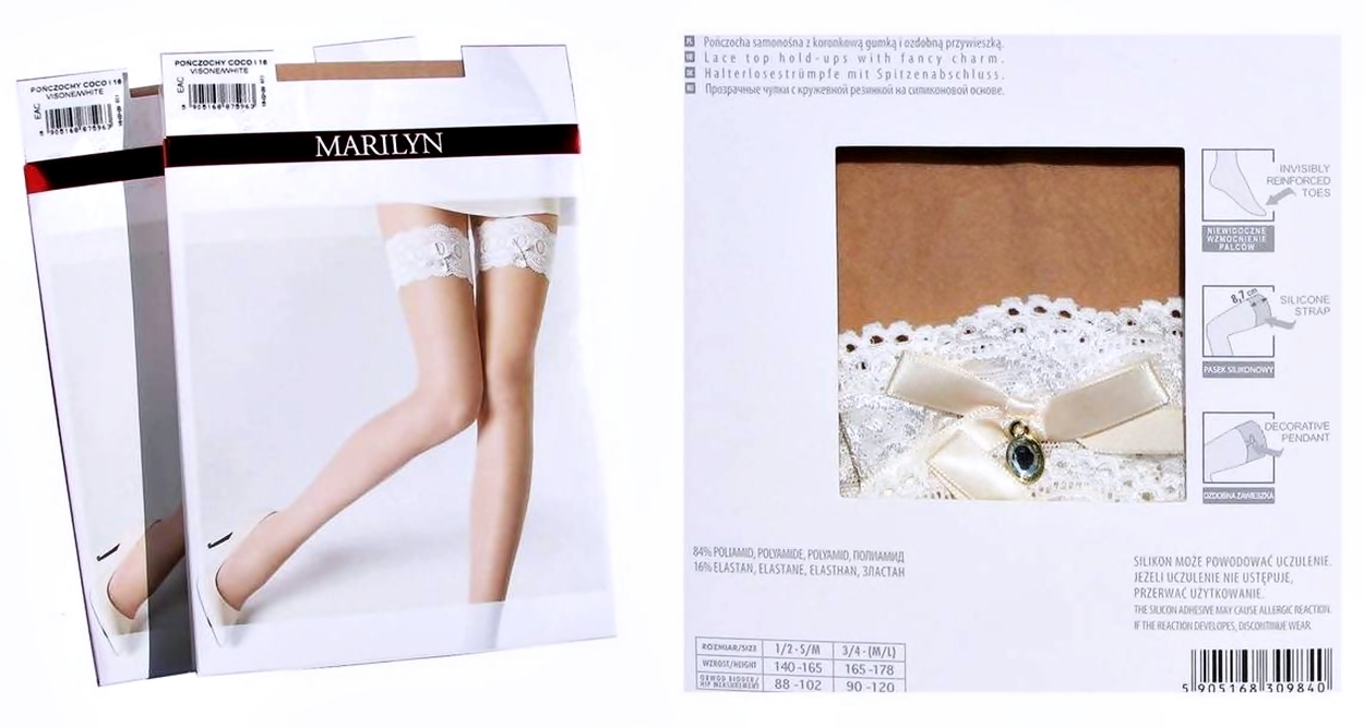 

2 Pak Pończochy Coco I 16 Samonośne 1/2 Marilyn