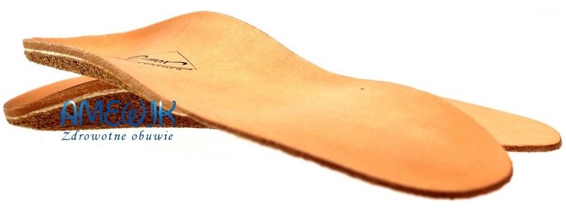ORMEX_wkładki ORTOPEDYCZNE supinujące_21 cm_AMEWIK Materiał skóra naturalna