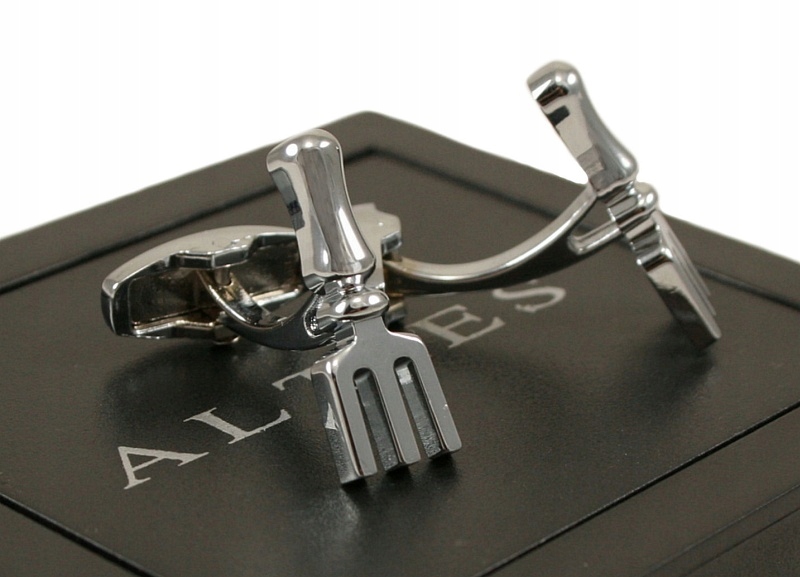 Tematyczne Spinki do Mankietów - WIDELEC, TRÓJZĄB Materiał inny