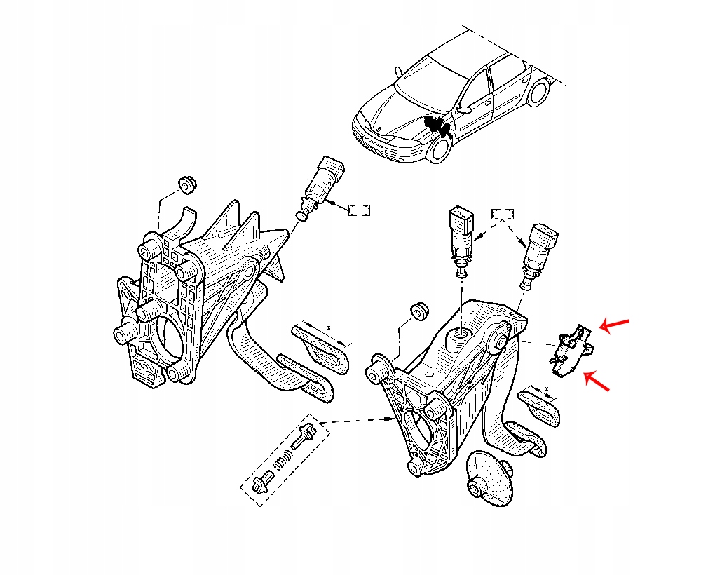 ДАТЧИК Pedału Sprzęgła SCENIC II KOLEOS ESPACE IV Тип автомобиля Авто легковые foto 3