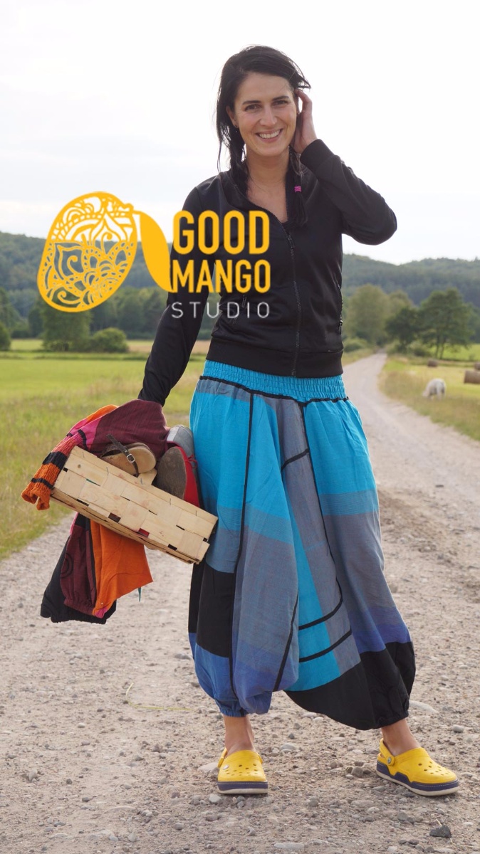 JOGA / INDIE / szarawary / alladynki / 2 w 1 BLUE Kolor wielokolorowy