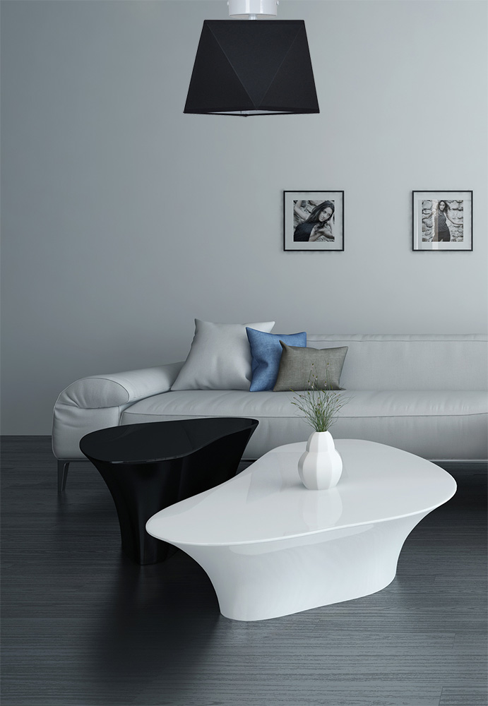 LAMPA WISZĄCA SUFITOWA PLAFON ŻYRANDOL DIAMENT LED Kolor czarny