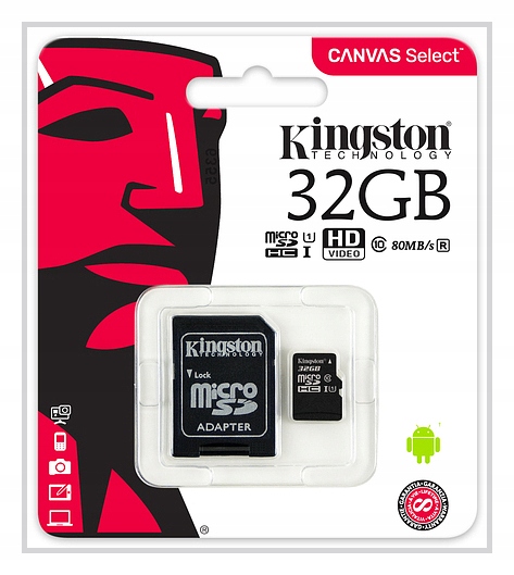 

Kingston Karta Pamieci 32GB Micro Sd class 10 Uhs
