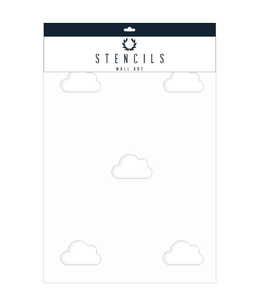 Clouds - szablon malarski chmurki Motyw Dziecięce
