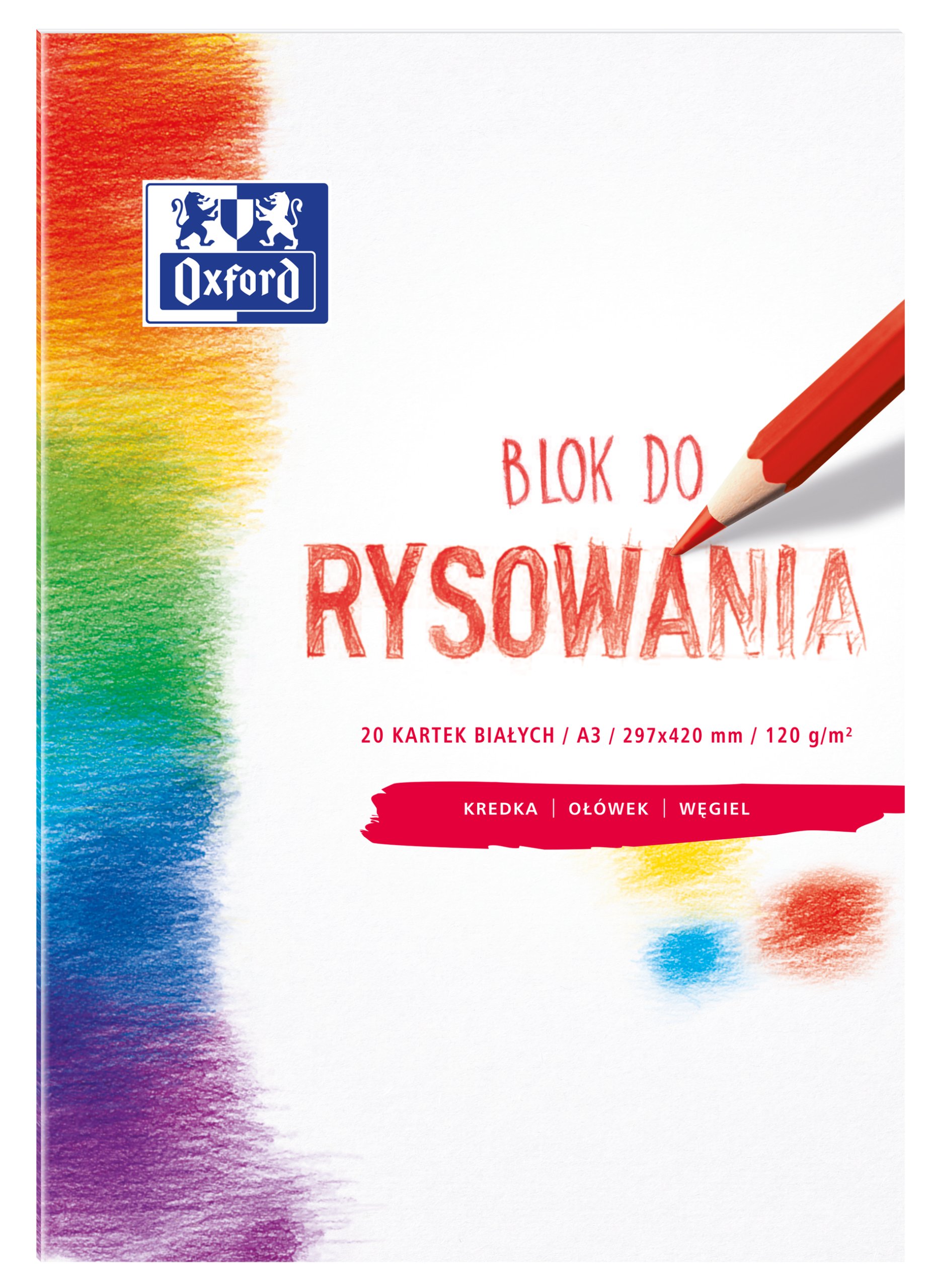 

Oxford Blok Rysunkowy A3/20 Białe Kartki