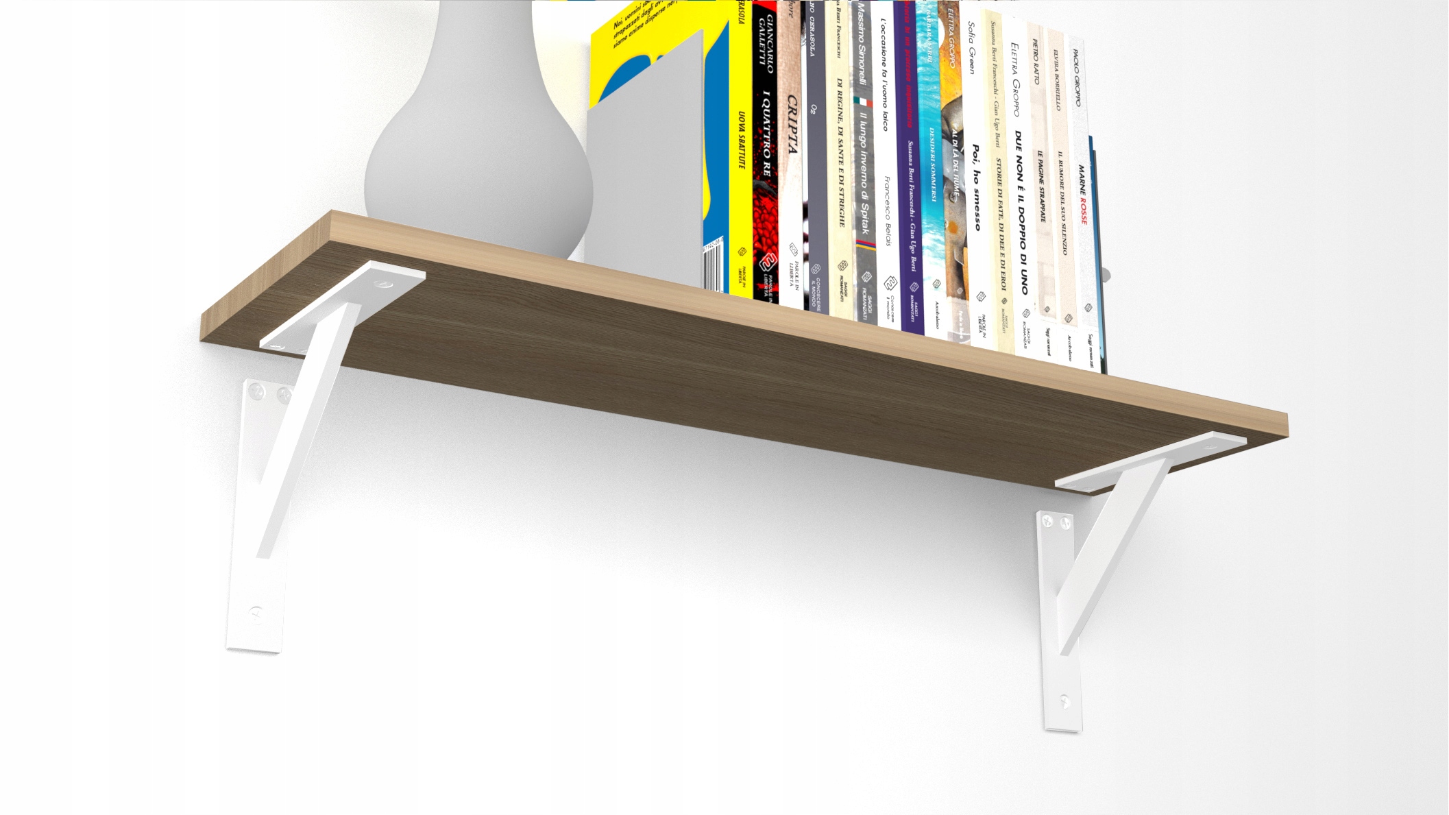 2 Ks Podpěrka Konzole Na Polici 180 Bílá Pod Polici