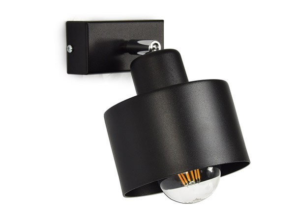 LAMPA ŚCIENNA KINKIET 384-K1 LOFT EDISON NOWOŚĆ Kolor czarny