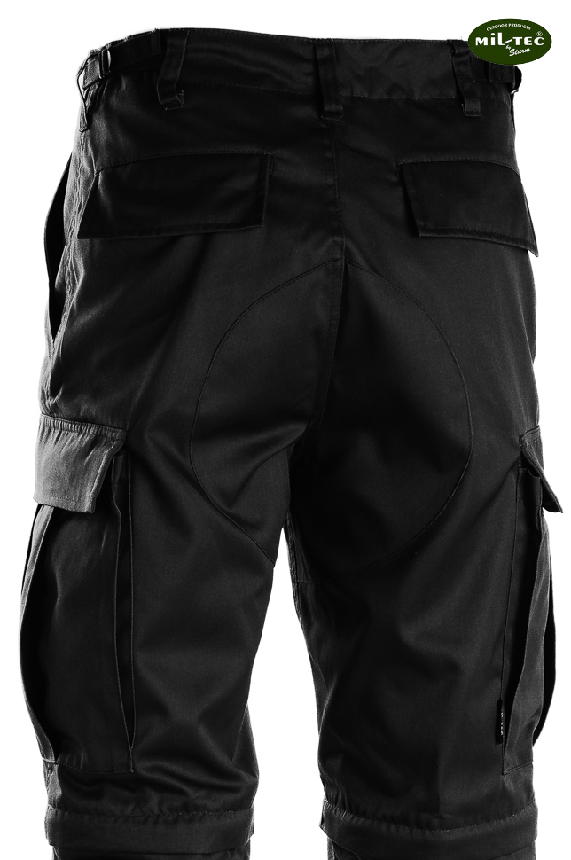 Trekkingowe SPODNIE BDU 2w1 ZIP OFF Czarne - XXL Materiał dominujący poliester