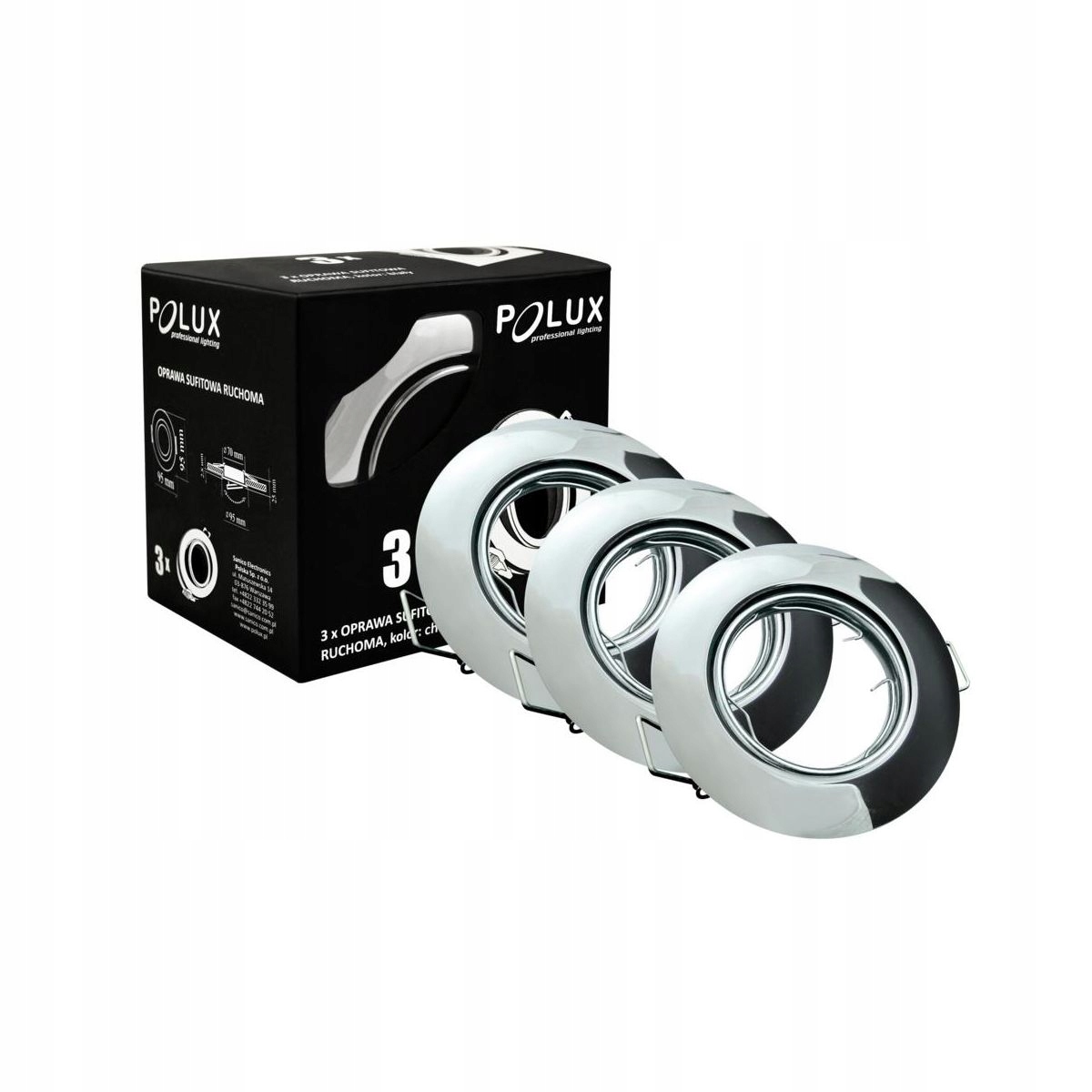 

3 x Oprawa Oprawka Halogenowa Chrom Ruchoma Led