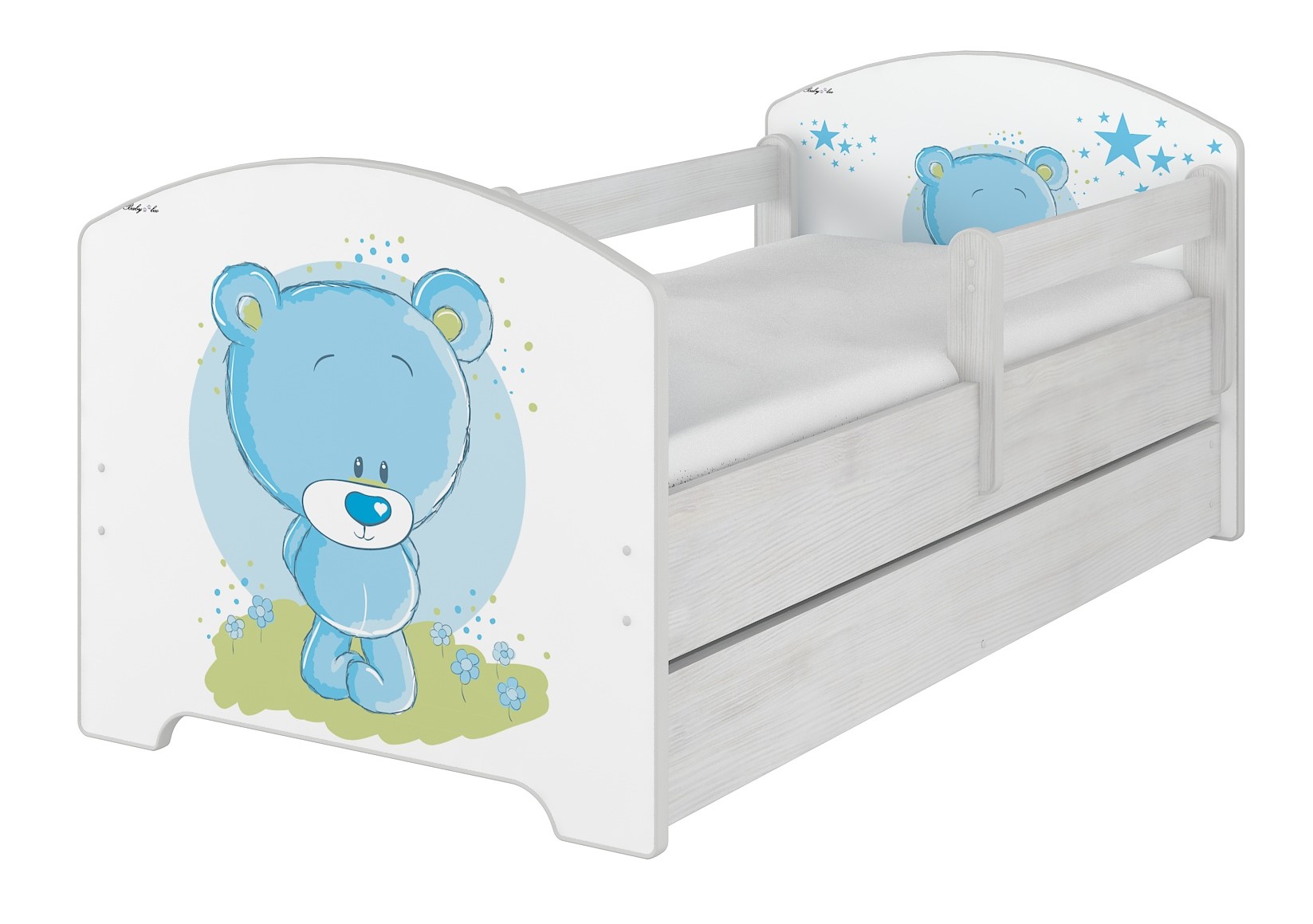 Łóżko OSKAR BABY BOO 140x70 materac SZUFLADA Kod producenta 5903707846269