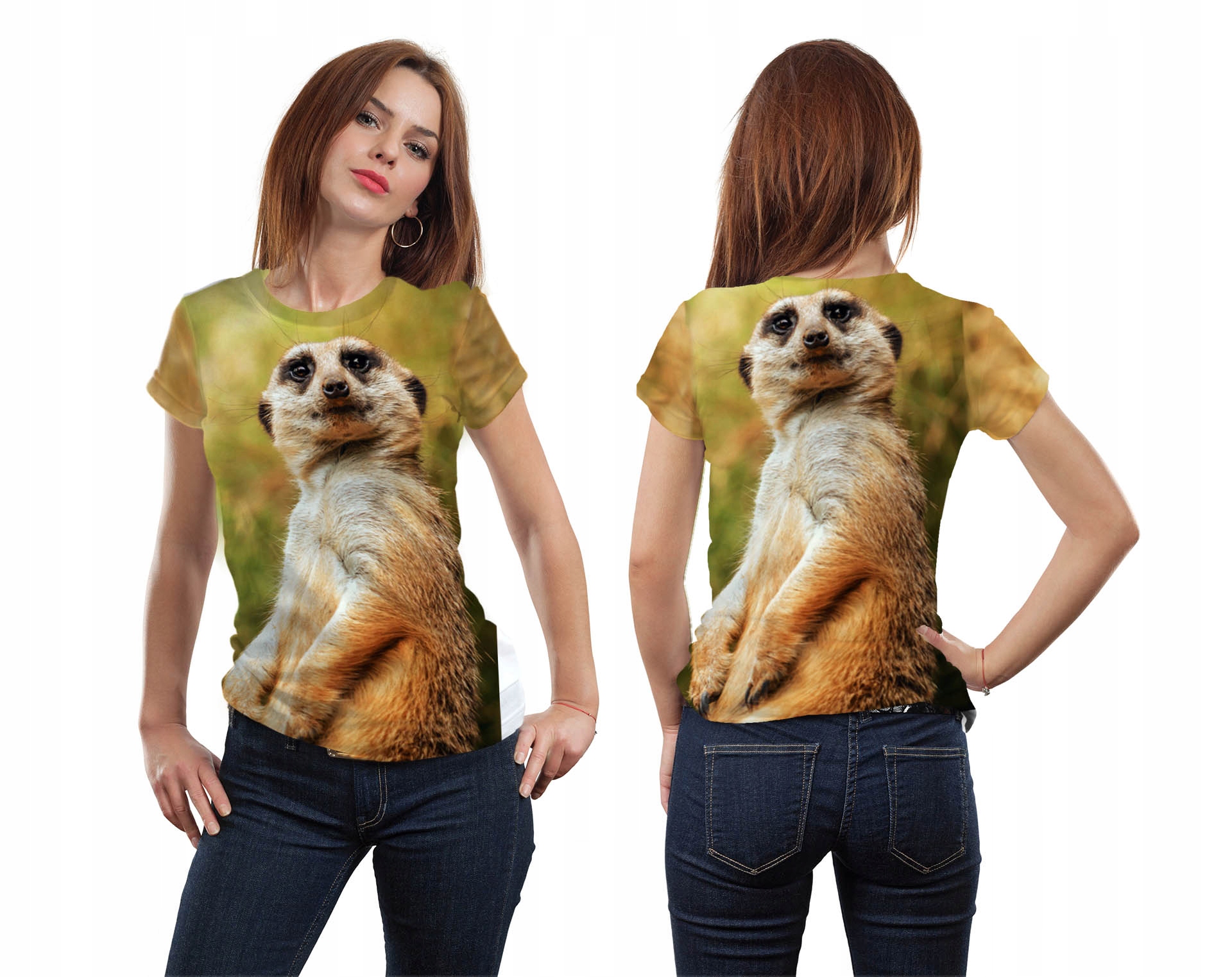 

Koszulka 3D Fullprint T-shirt Surykatka M Śmieszna