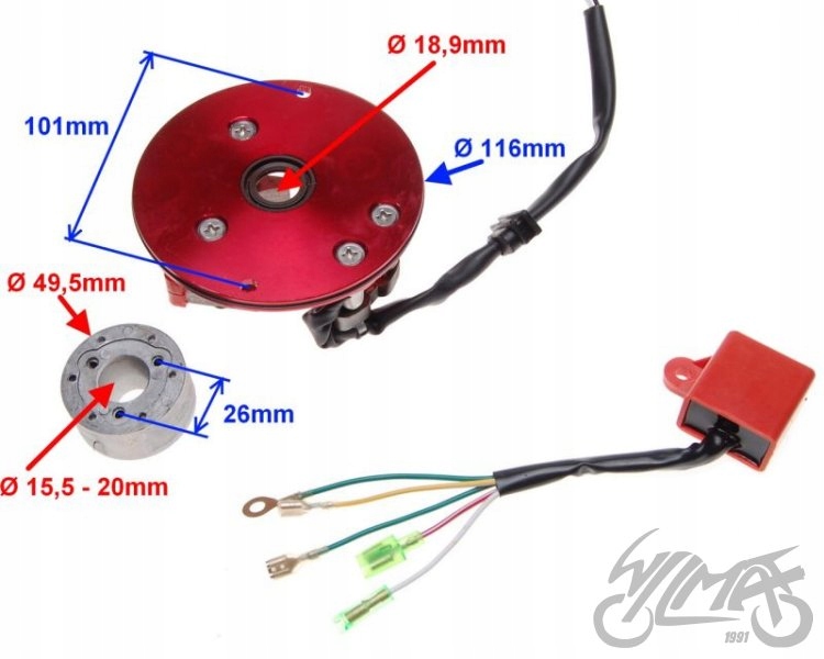 ISKROWNIK STATOR CROSS 110 125 TUNING Z MODULEM Part number ALT000053