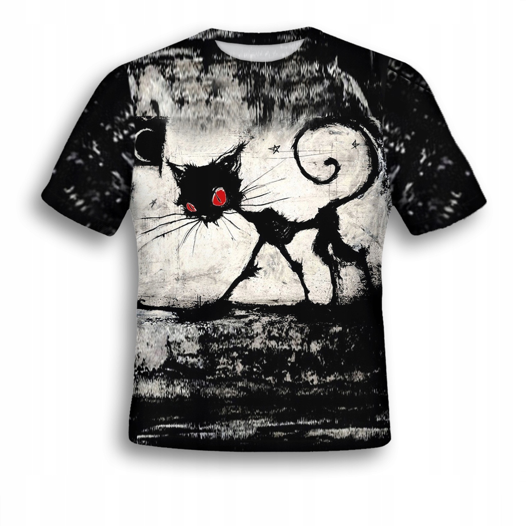 

Koszulka 3D T-shirt Kot Kościotrup XL Modna Pl