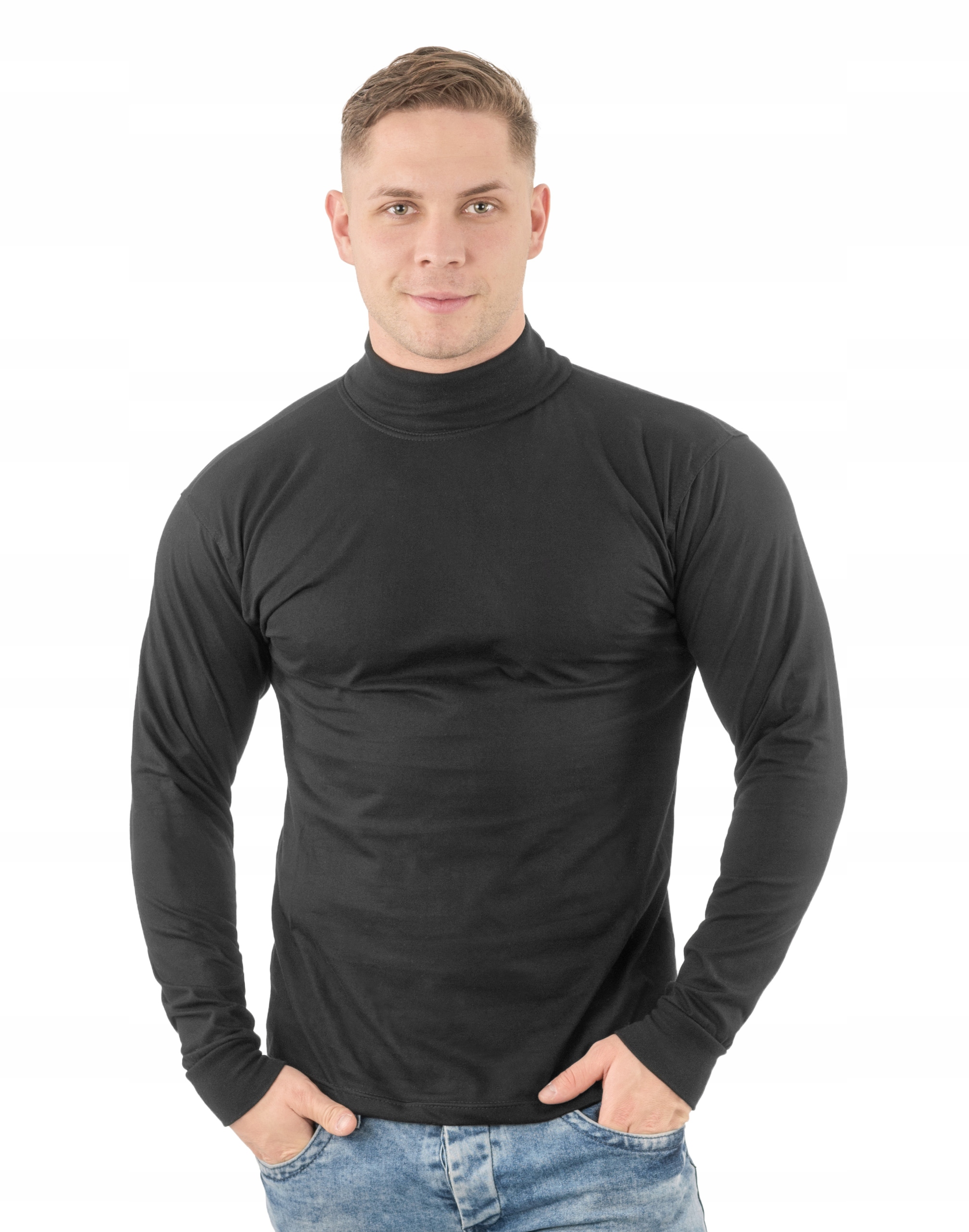 

Elegancki Sweter Golf Męski Golfy Wxm r 3XL czarny