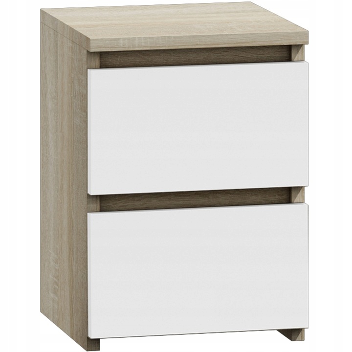 SZAFKA NOCNA KOMODA SYPIALNIA N-2 SONOMA-BIAŁA TOP