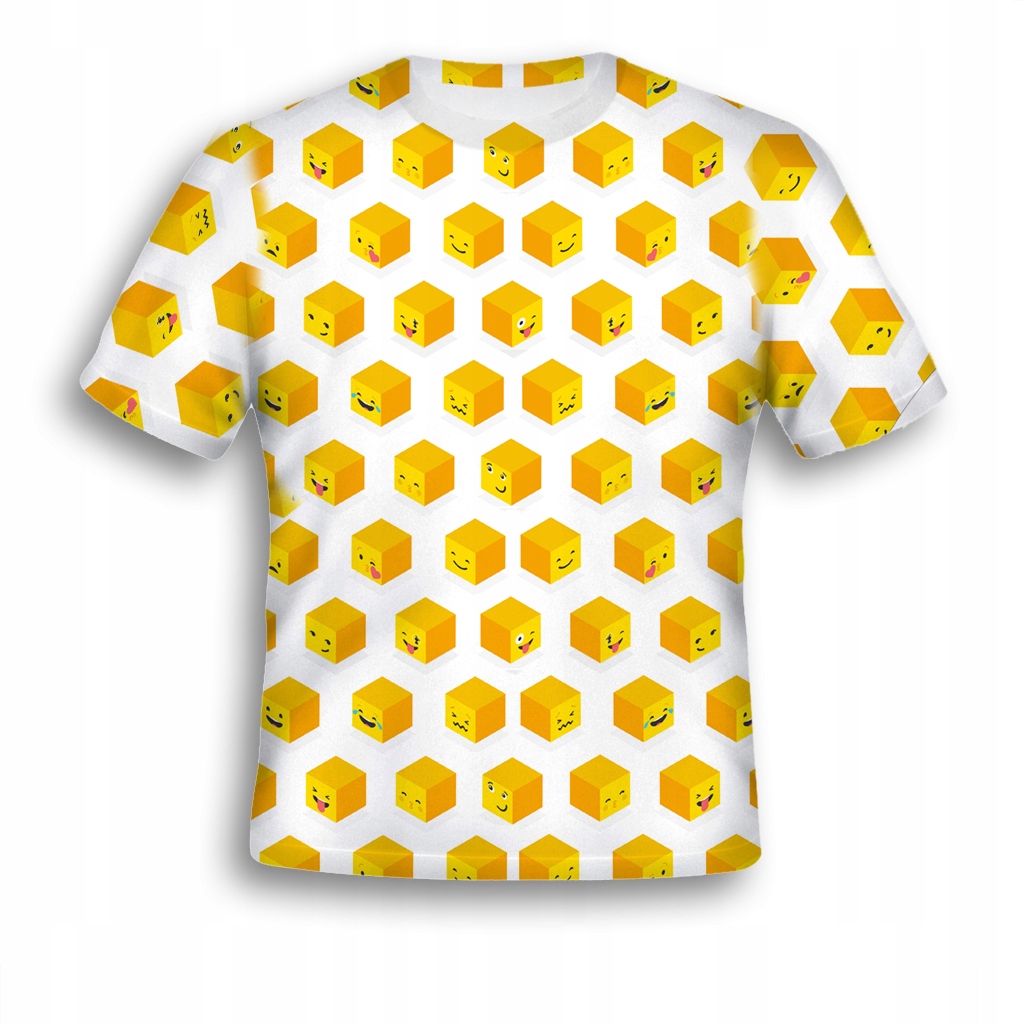 

Koszulka Fullprint T-shirt Kostki Emotki L Yoga