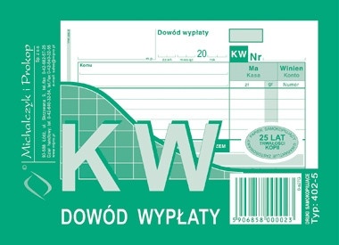 

Druk Dowód Wypłaty Kw 402-5 A6