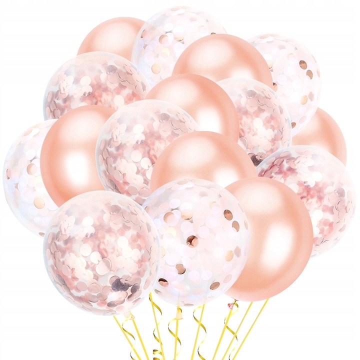 

Zestaw balony z Konfetti Złote Ślub Panieński