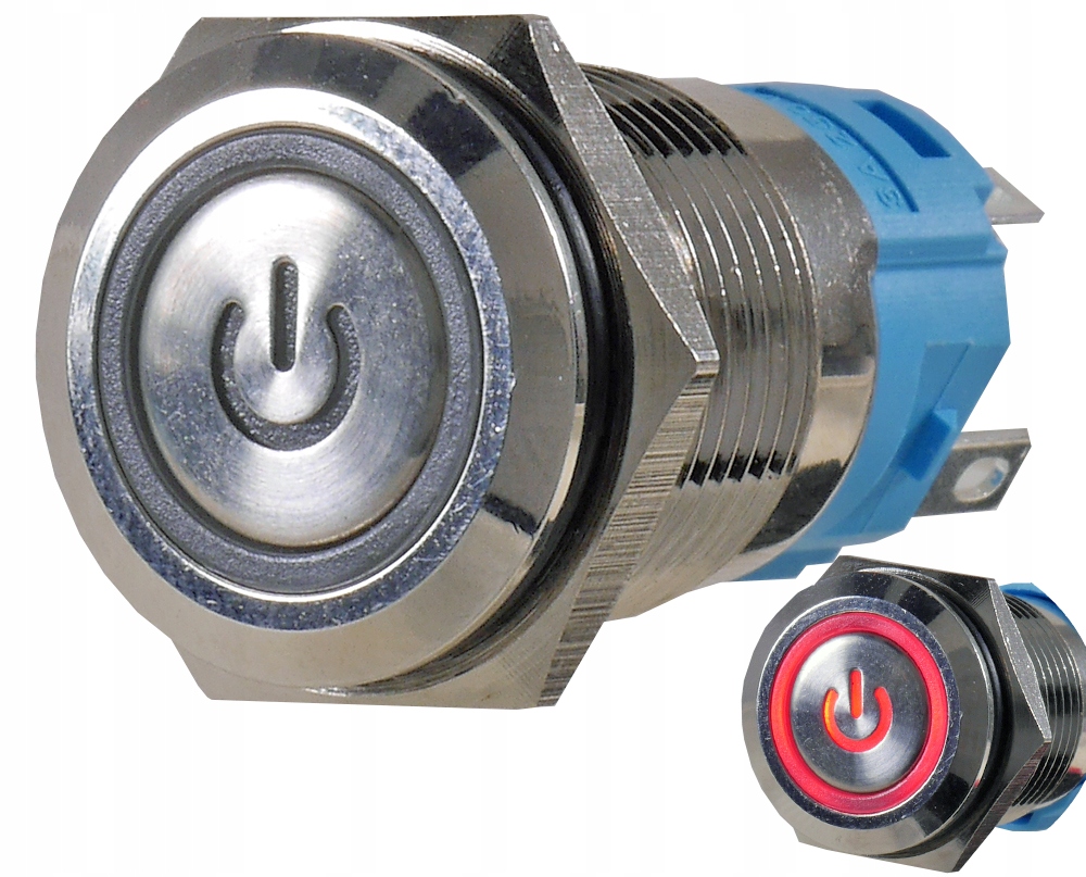 

Przycisk Wandaloodporny 16mm Chwilowy 3A/250V C Po