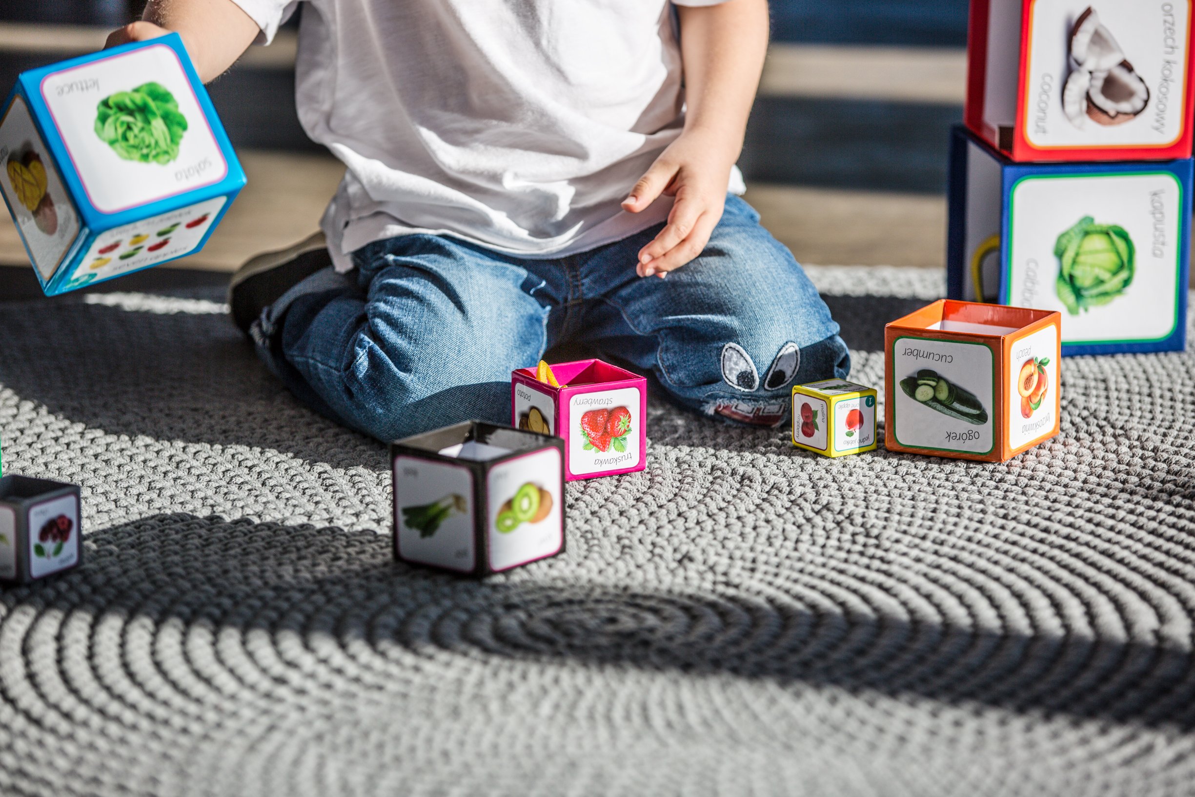 NOWOŚĆ PIRAMIDA ZABAW Owoce i Warzywa z j.ang Marka inna