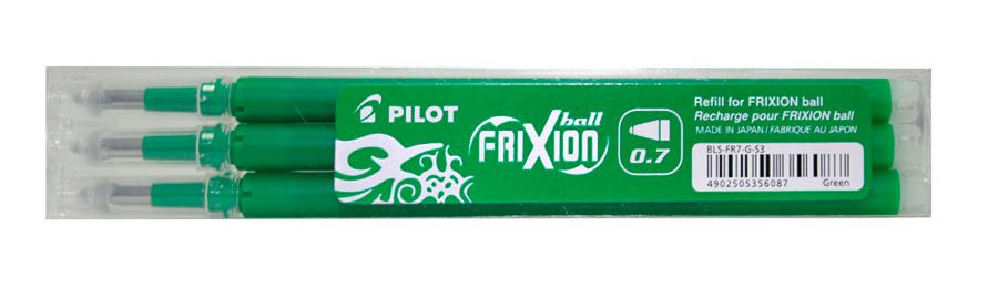 

Wkład wymazywalny Pilot Frixion 0,7 zielony 3szt