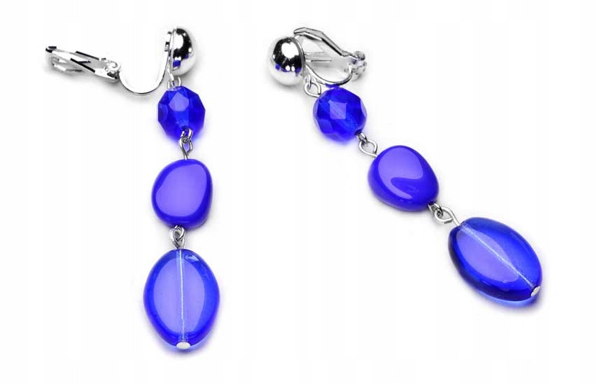 

Klipsy Długie Wiszące Niebieskie Jablonex Kobalt