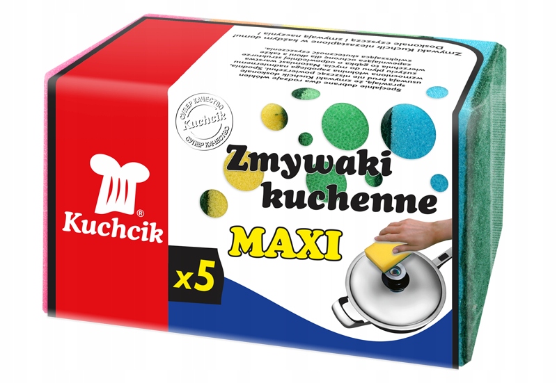 

3 Opakowania Gąbki Do Naczyń Maxi Duże 3X5 Zmywak