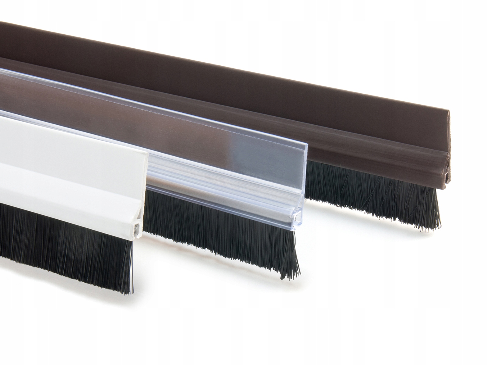 LISTWA do Drzwi Samoprzylepna USZCZELNIAJĄCA ze Szczotką 20mm BRĄZ 2szt. Waga produktu z opakowaniem jednostkowym 0.13 kg