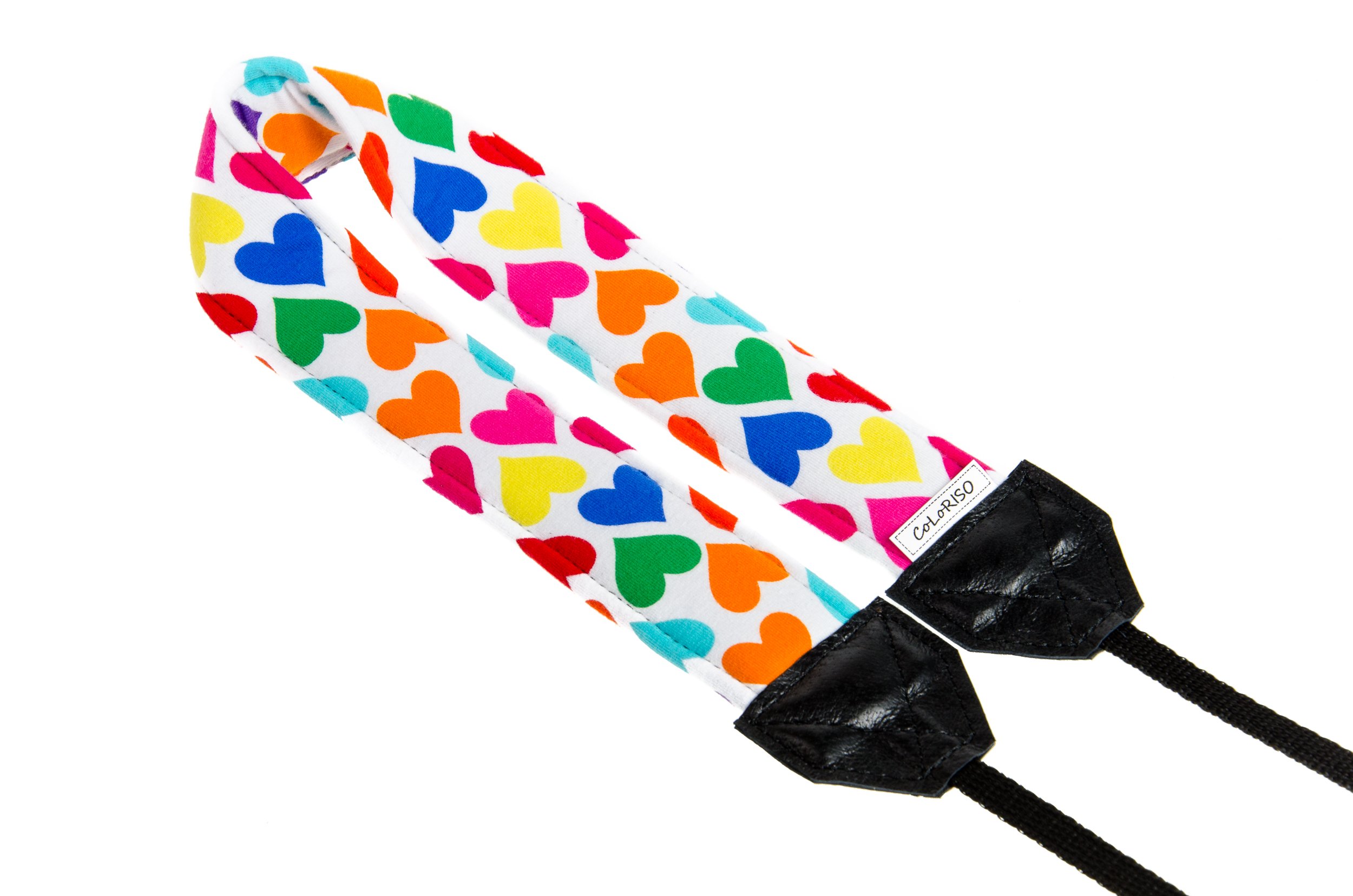 Pasek do aparatu Nikon Canon Sony KOLOROWE SERCA Materiał dominujący bawełna